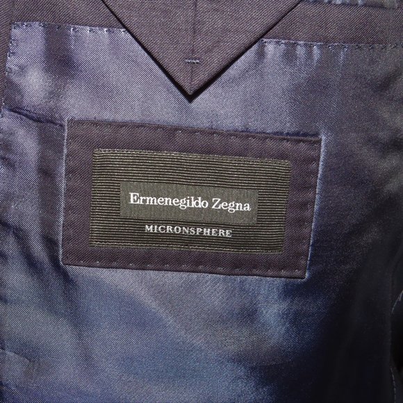 Ermenegildo Zegna Micronsphere Solid Navy Recent Two Button Sport Coat 48R - Picture 11 of 11